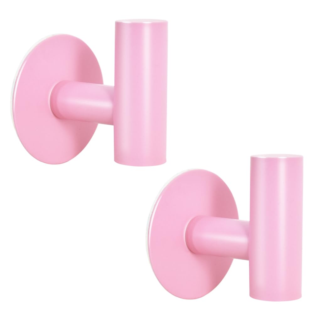 Vuzvuv Brushed Nickel Self Adhesive Stainless Steel Towel Hooks (2-Pack)