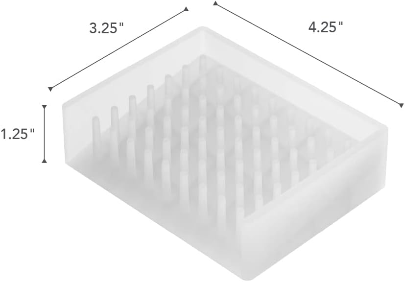 Yamazaki Home Self Draining Soap Tray - Floating Holder Dish for Sink, Silicone, No Assembly Req.