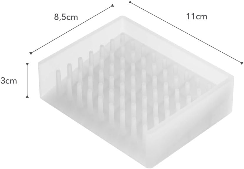 Yamazaki Home Self Draining Soap Tray - Floating Holder Dish for Sink, Silicone, No Assembly Req.
