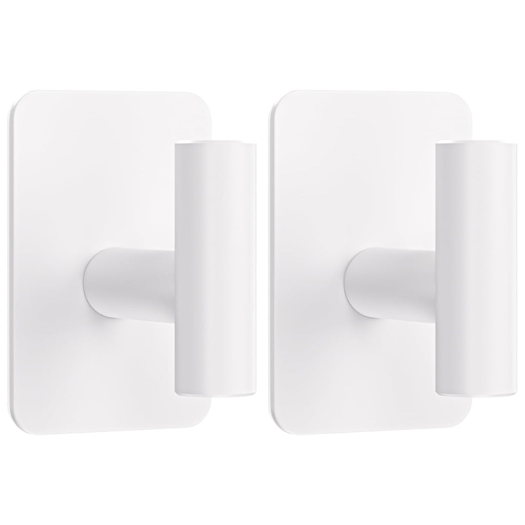 Large Heavy Duty Wall Hooks - 26lb Max, Stainless Steel Adhesive Towel Hooks for Hanging Towel, Coat, Robe, Hat, Sticky Towel Holder for Wall Mount in Bathroom, Shower, Kitchen (Black, 4 Pack)