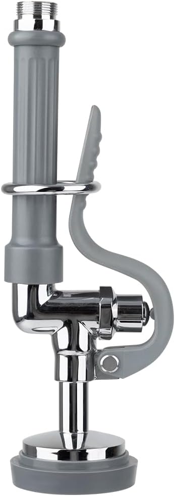Pre Rinse Sprayer Valve, 1.42 GPM High Pressure Commercial Pre Rinse Spray Head Dish Sprayer Replacement Kit for Restaurant Industrial Faucets, Chrome Finished