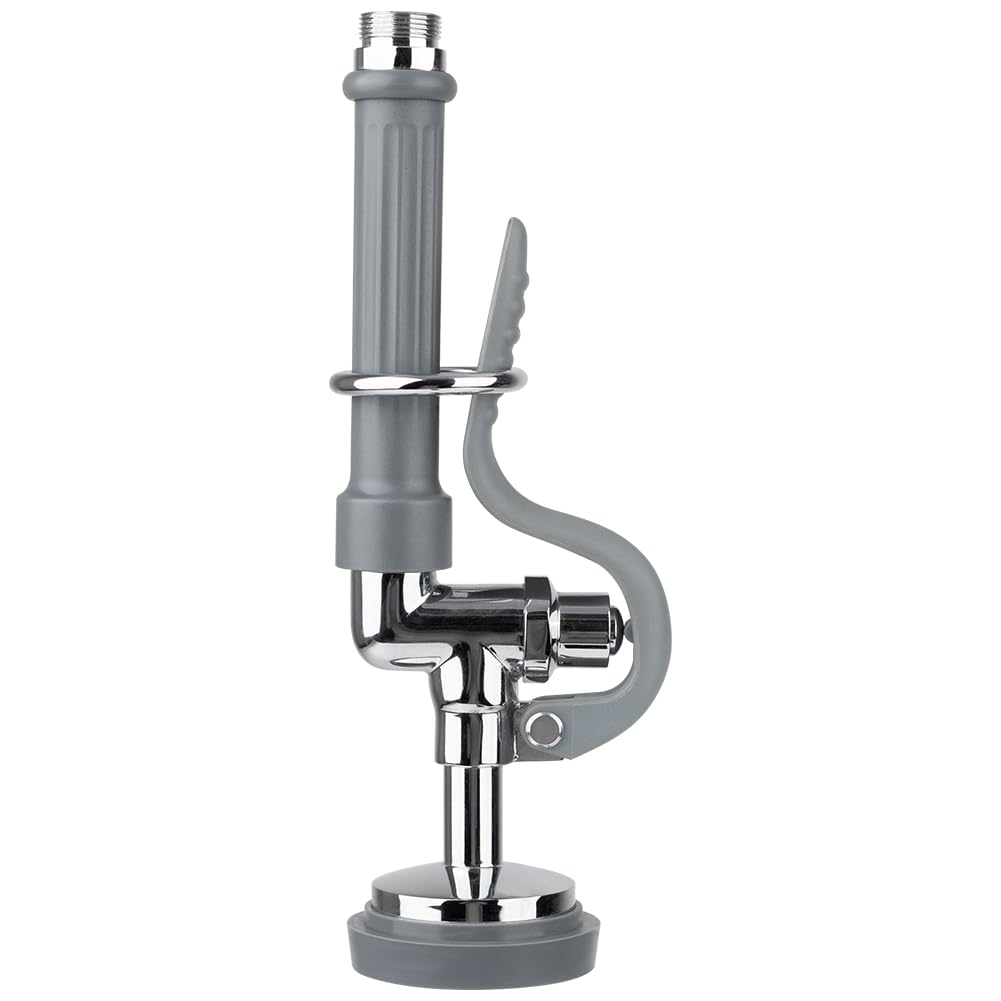 Pre Rinse Sprayer Valve, 1.42 GPM High Pressure Commercial Pre Rinse Spray Head Dish Sprayer Replacement Kit for Restaurant Industrial Faucets, Chrome Finished