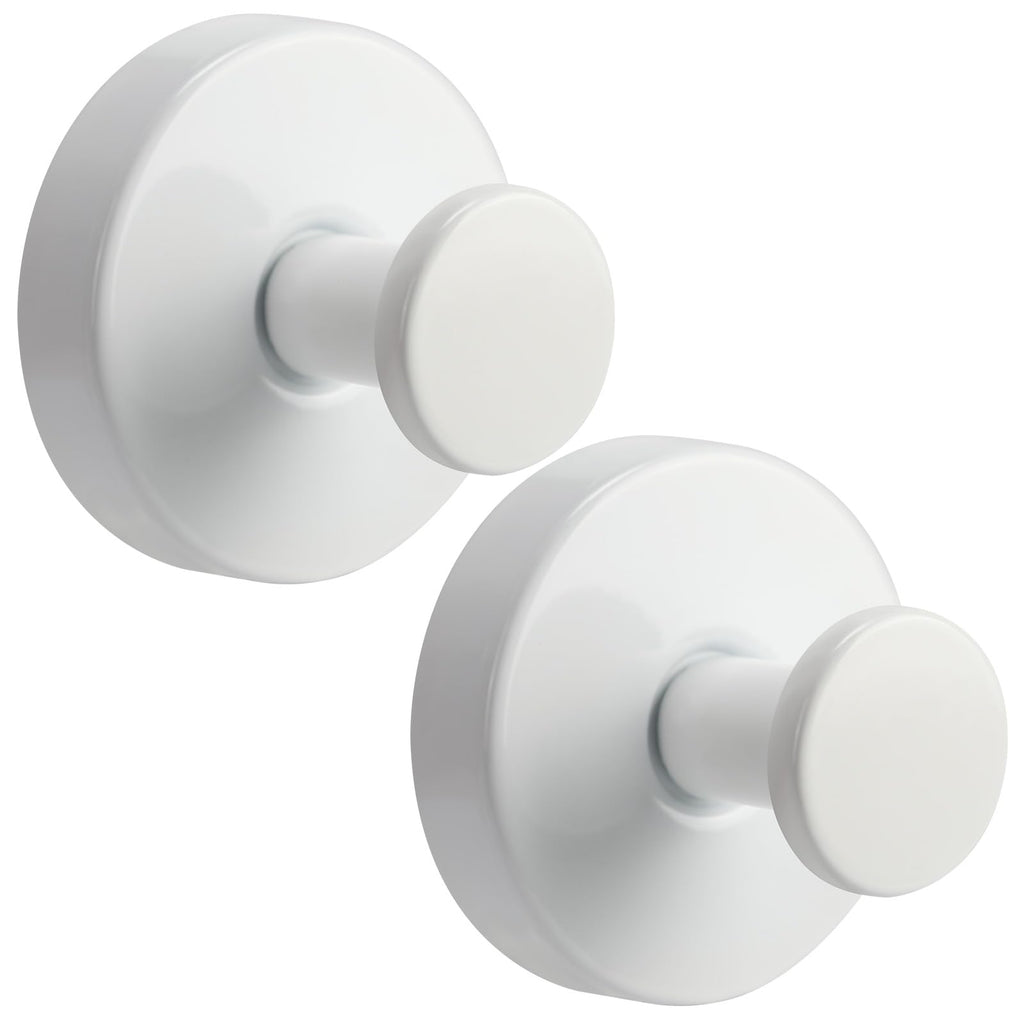 Suction Cup Hooks No Drill Stainless Steel Shower Hooks Towel Hook Heavy Duty on Smooth and Non-Porous Surfaces in Bathrooms Kitchen Bedroom (2, Matte Black)
