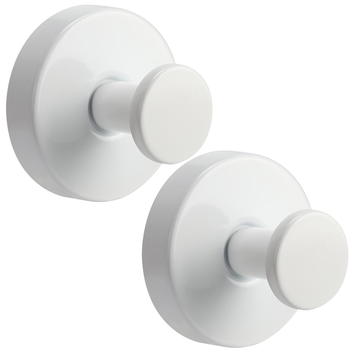 Suction Cup Hooks No Drill Stainless Steel Shower Hooks Towel Hook Heavy Duty on Smooth and Non-Porous Surfaces in Bathrooms Kitchen Bedroom (2, Matte Black)