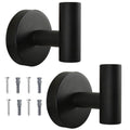 Vuzvuv Brushed Nickel Self Adhesive Stainless Steel Towel Hooks (2-Pack)