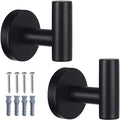 Towel Hooks Bathroom Coat Robe Wall Hook Heavy Duty Door Hanger Towel Robe Clothes Cabinet Closet Sponges Rack for Bathroom Bedroom Kitchen Hotel Pool 4 Packs Black(Drilling Installation)