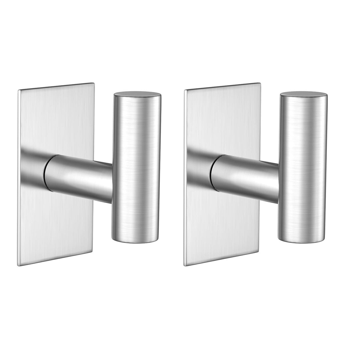 VAEHOLD Wall Towel Hooks, Heavy Duty Sticky Holder Waterproof Towel Hooks for Hanging Coat, Clothes, Closet Hook Wall Mount for Kitchen (Gold, 2 Pack)