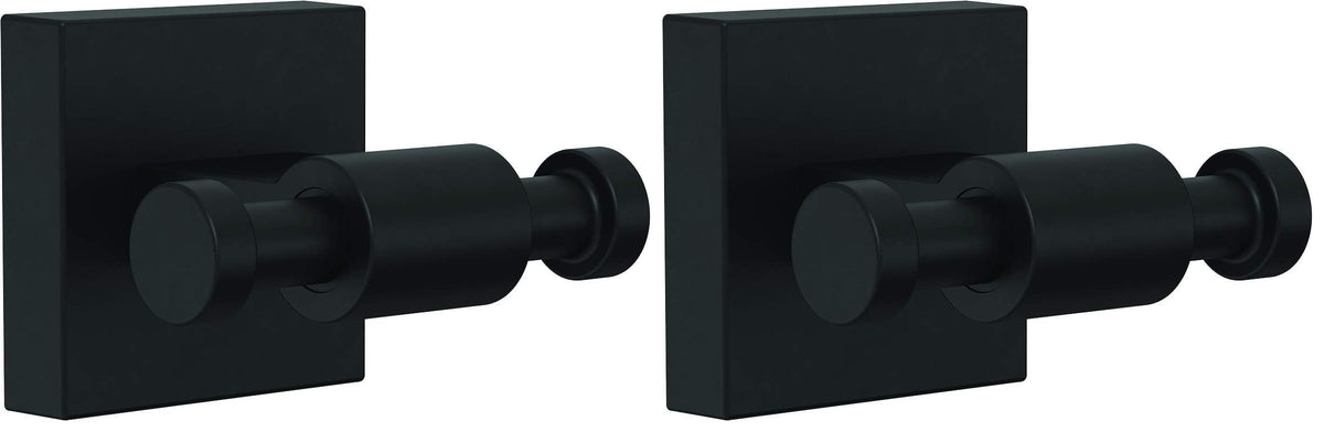 Franklin Brass Maxted (1-Pack) Towel Hooks Matte Black Bathroom Hooks Wall Mounted for Robes & Towels 2-Prong Hand Towel Hook Holder Kitchen, Bath, Bathroom Accessories MAX35-FB