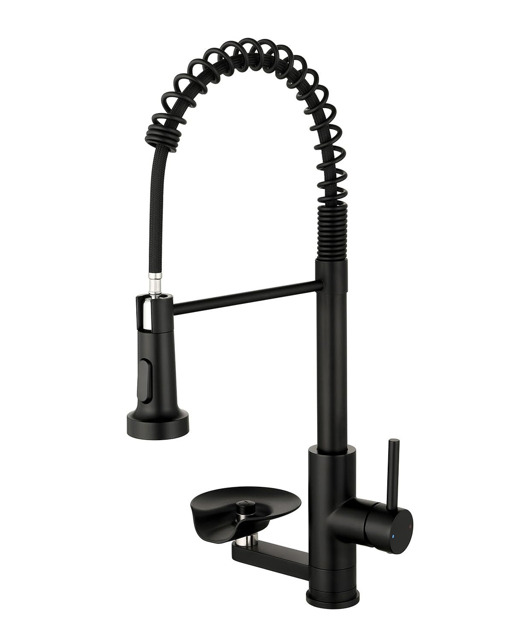 Pull Down Kitchen Faucet with Cup Washer Brushed Nickel