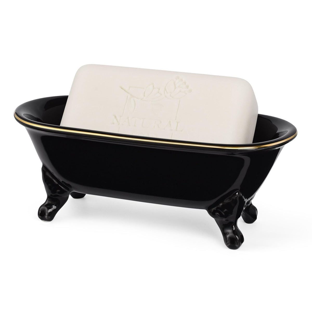 6.5" Mini Clawfoot Bathtub Soap Dish,Bar Soap Holder,Yellow