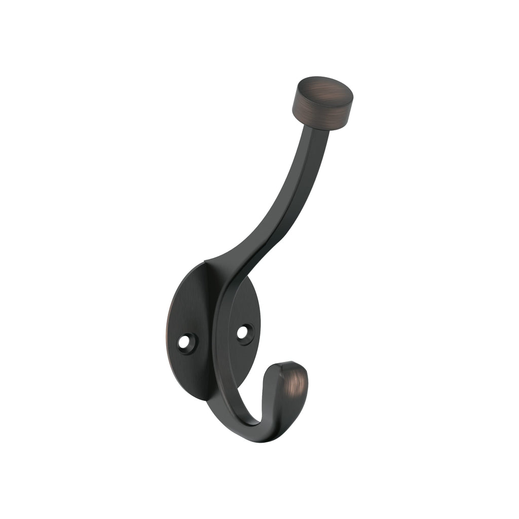 Amerock Adare Double Prong Polished Chrome Wall-Mounted Hook