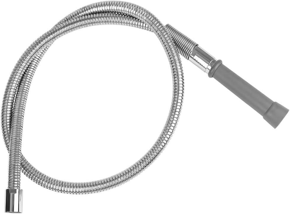 60 Inch Pre Rinse Spray Hose with Heat Resistant Handle Replacement B-0044 for T&S Brass, 1.42 GPM Commercial Sink Sprayer Hose for Restaurant Kitchen Sink Faucet