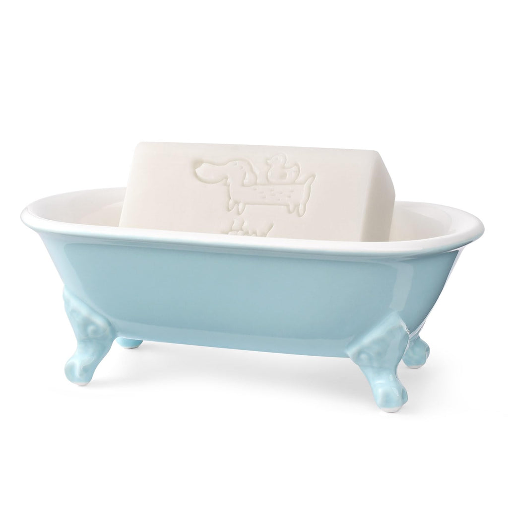 6.5" Mini Clawfoot Bathtub Soap Dish,Bar Soap Holder,Yellow