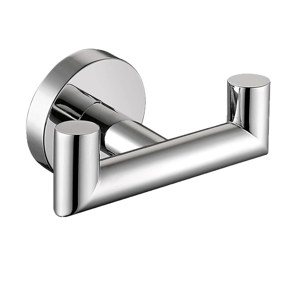 Towel Hooks for Bathrooms,Towel Hook for Kitchen Bathroom,SUS304 Stainless Steel Coat Hook,Heavy Duty Double Holder Robe Hooks for Hanging Towels,Coats,Sponges,Clothes,Wall Mount,Brushed Nickel,2 Pack