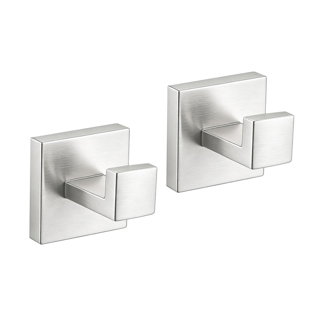 JOPOFI 2 Piece Towel Hook - Bathroom Robe Hook - Matte Black