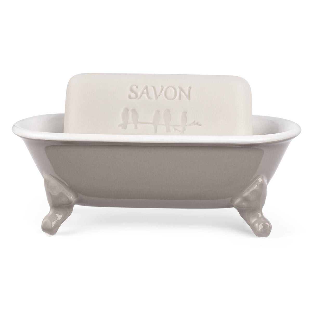 6.5" Mini Clawfoot Bathtub Soap Dish,Bar Soap Holder,Yellow