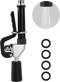Pre Rinse Sprayer Commercial Sink Sprayer Head, Low Lead Spray Valve Dish Sprayer Nozzle with Ergonomic Handle, High Pressure Brass Faucet Parts for Commercial Kitchen faucet, Chrome Finished