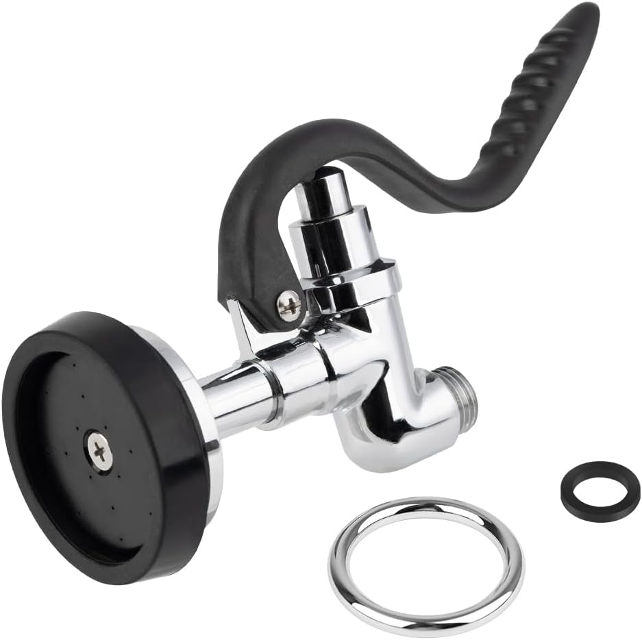 Pre Rinse Sprayer Valve Fits for T&S Brass Spray Valve Replace B-0107, High-Pressure Commercial Pre Rinse Spray Head Dish Sprayer Replacement Kit for Restaurant Industrial Faucets - Black