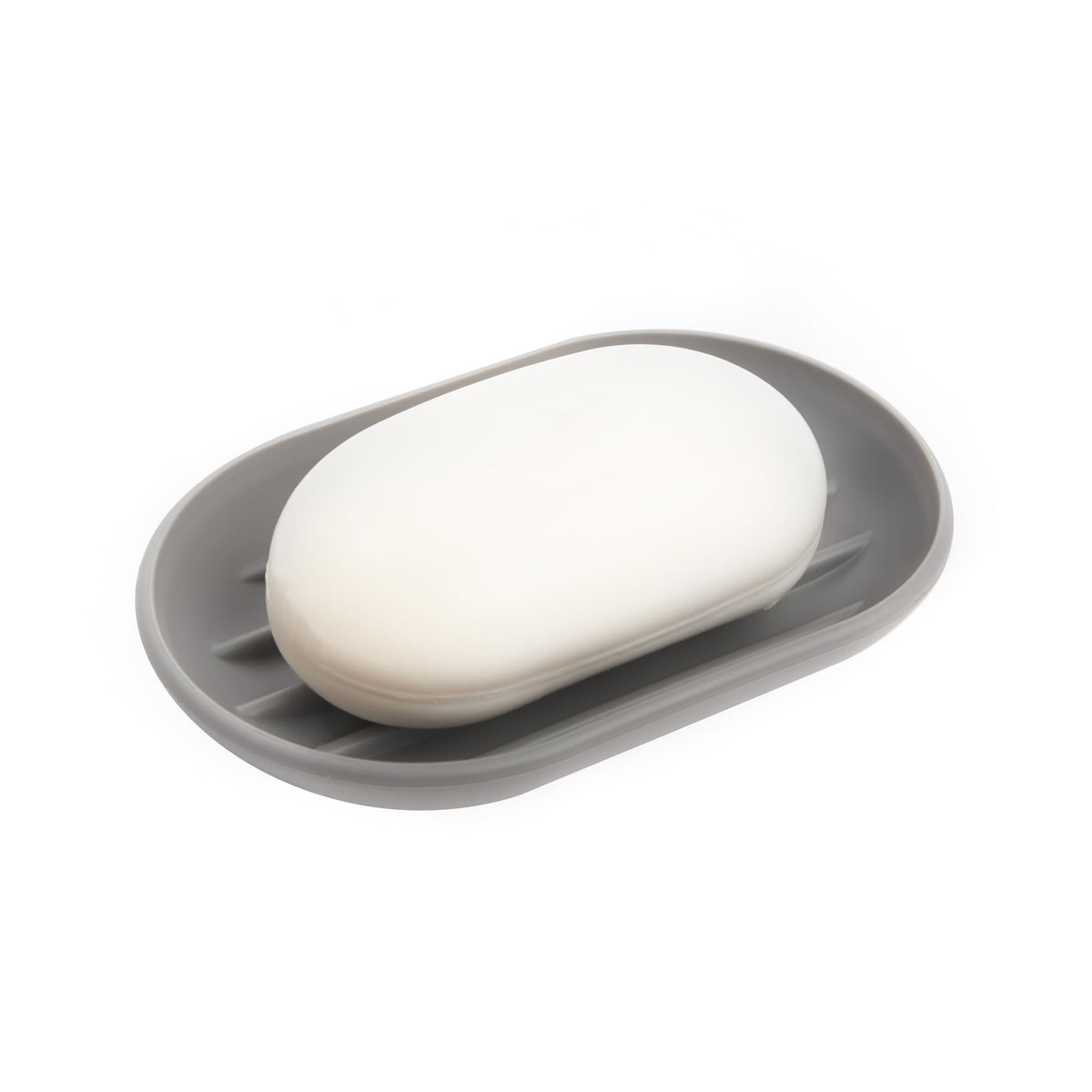 Umbra Touch Soap Dish, Plastic Soap Holder with Drainage, White