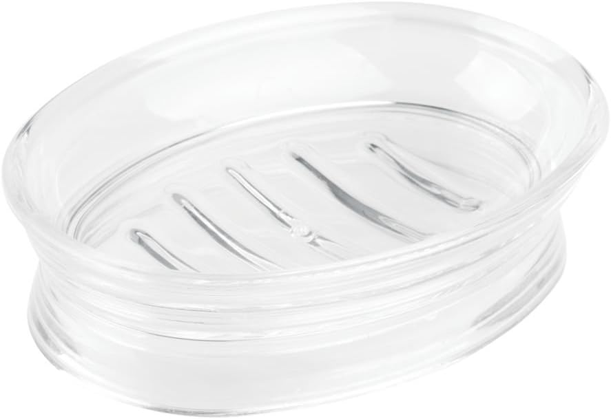iDesign Soap Dish for Bathroom Sink or Countertop - Clear