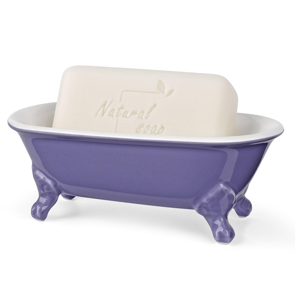 6.5" Mini Clawfoot Bathtub Soap Dish,Bar Soap Holder,Yellow