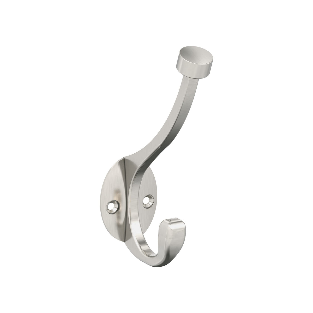 Amerock Adare Double Prong Polished Chrome Wall-Mounted Hook