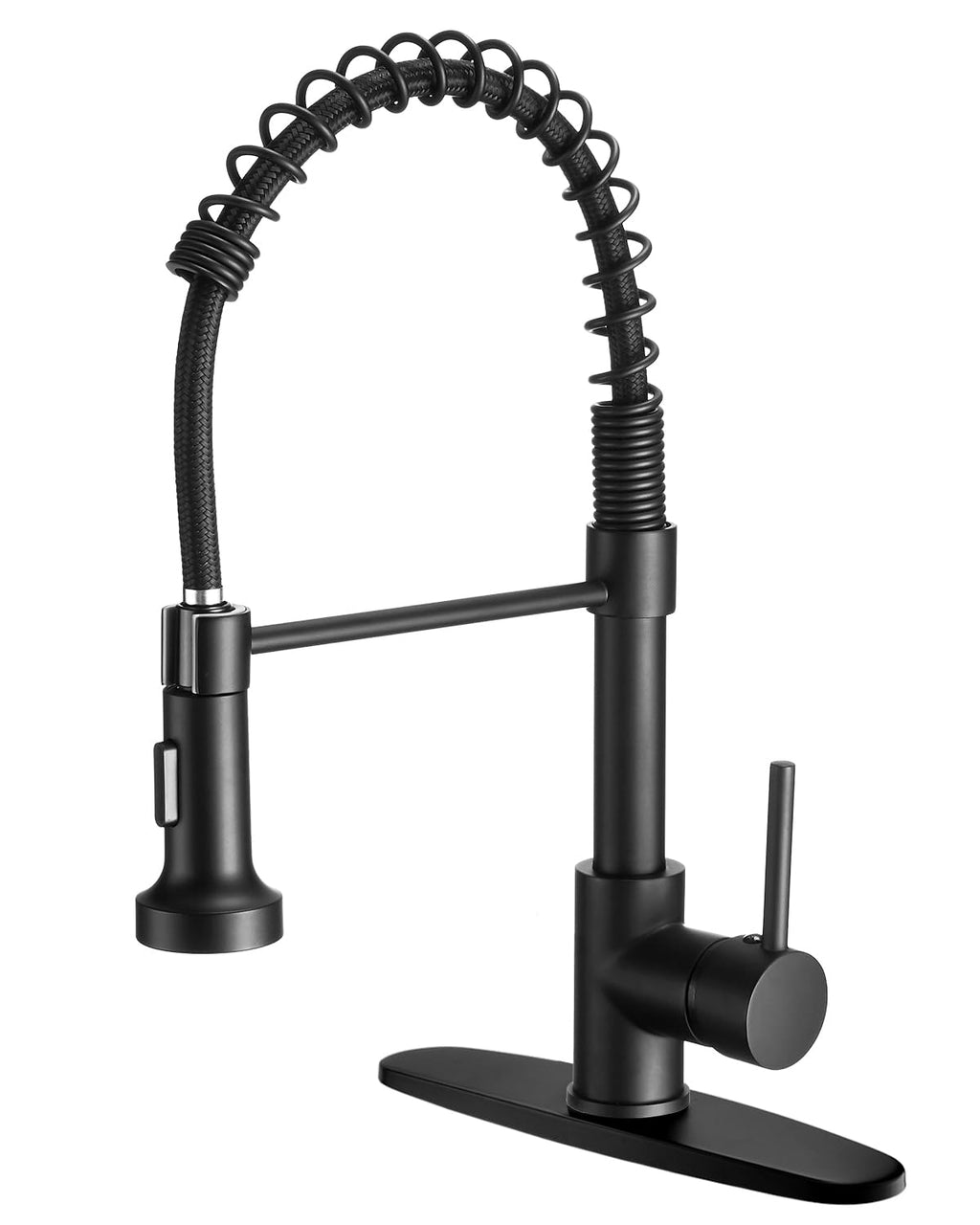 Pull Down Kitchen Faucet with Cup Washer Brushed Nickel