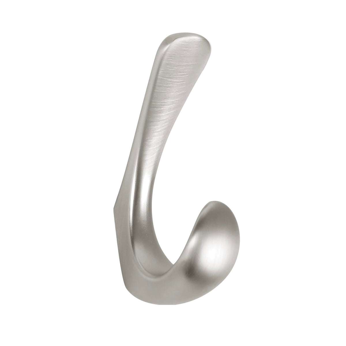 2 Pack Towel Hooks for Bathrooms Wall Mounted, Brushed Nickel Bathroom Hooks for Towels, Robe & Towel Hook for Wall, Modern Bath Towel Hook