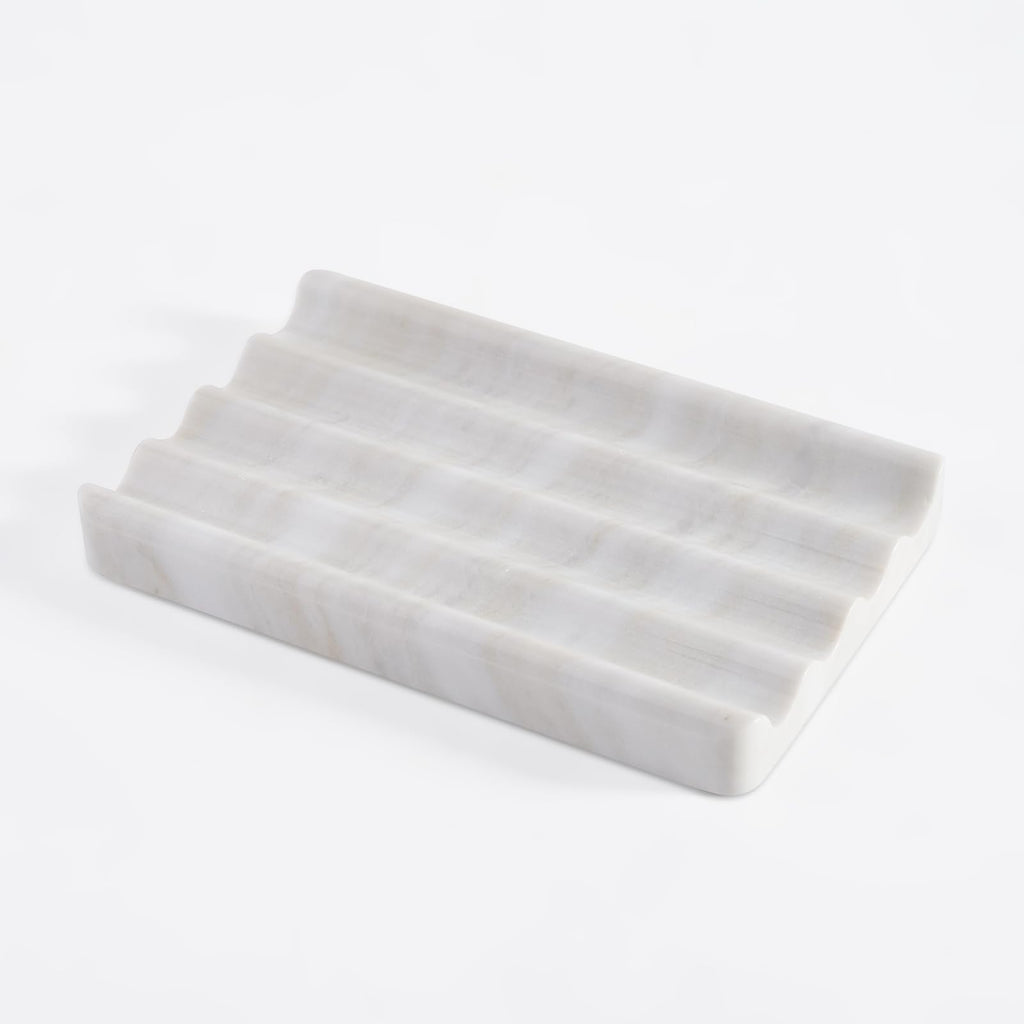 Karibiber Marble Soap Dish, Large Stone Bar Soap Holder Shower, Green Bathroom Soaps Saver, Easy Cleaning Natural Stone Sponge Holder for Kitchen Sink, Executive Jewelry Ring Tray