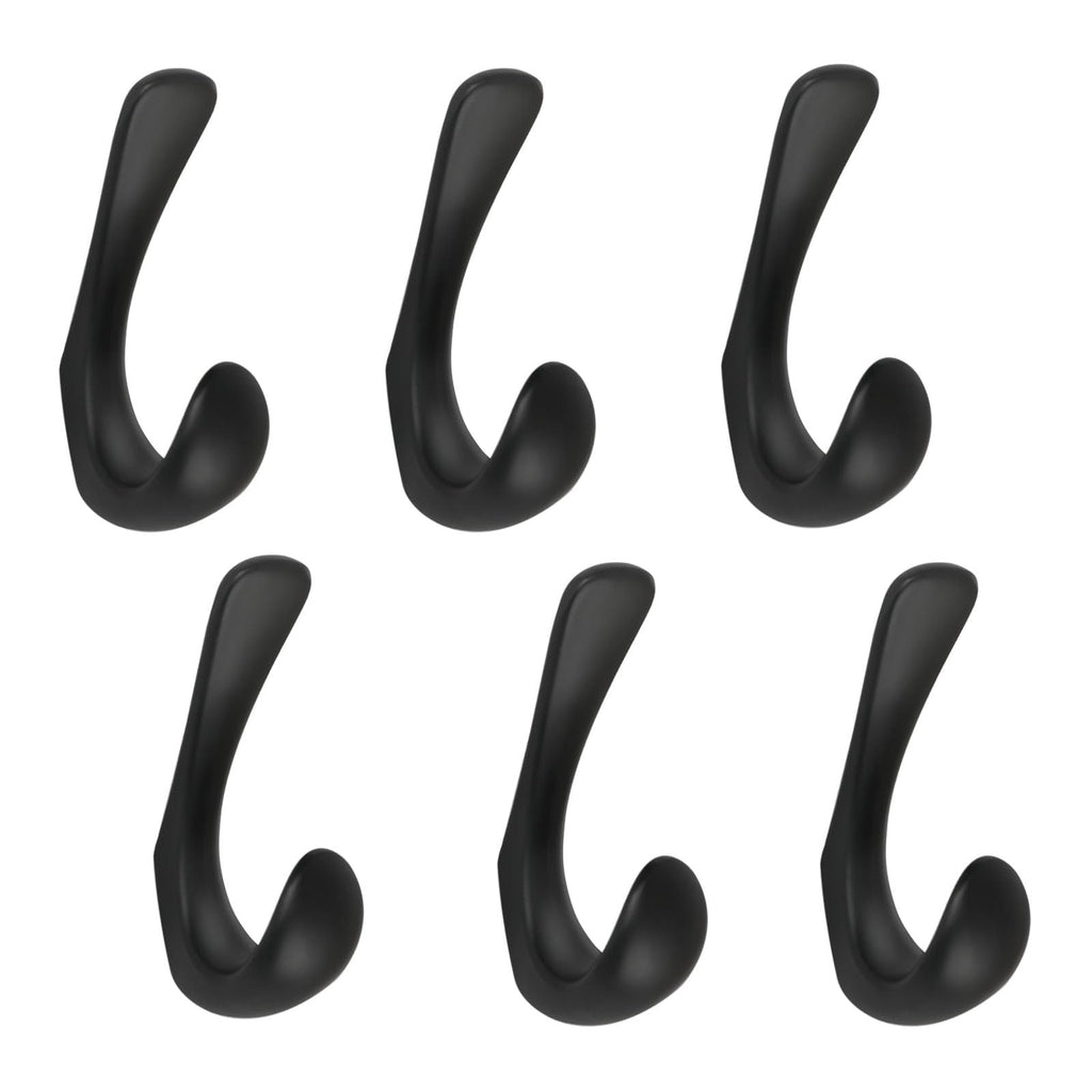 2 Pack Towel Hooks for Bathrooms Wall Mounted, Brushed Nickel Bathroom Hooks for Towels, Robe & Towel Hook for Wall, Modern Bath Towel Hook