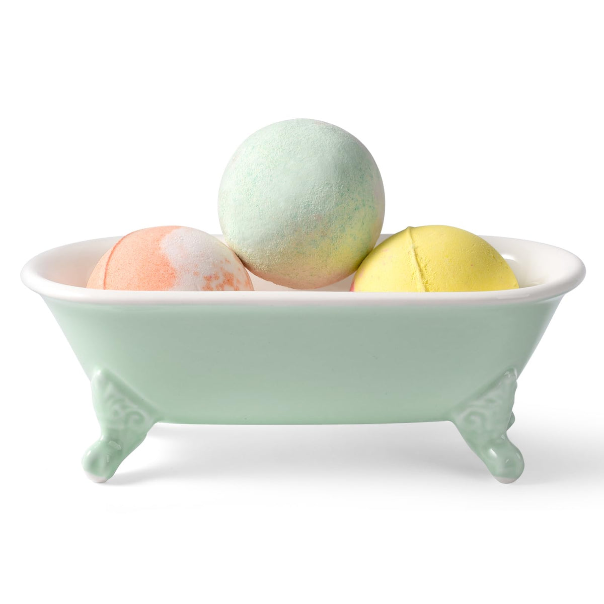 6.5" Mini Clawfoot Bathtub Soap Dish,Bar Soap Holder,Yellow