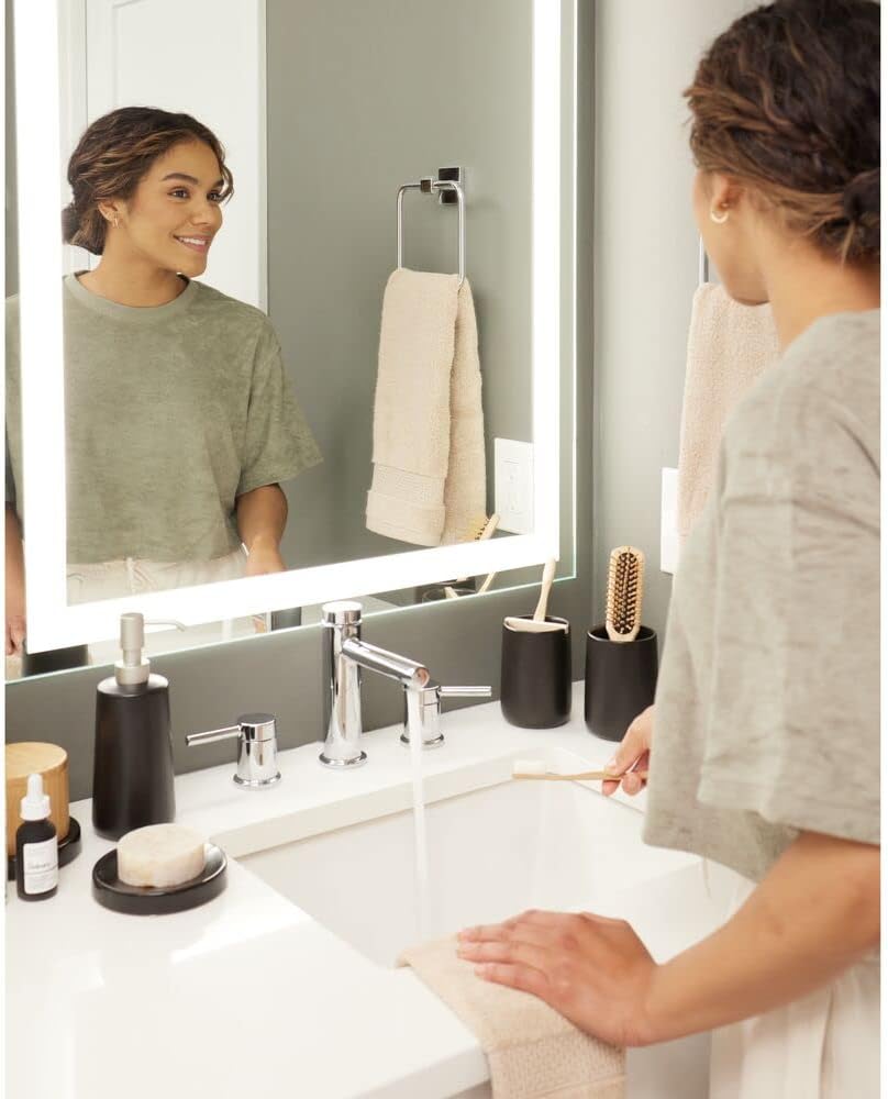 iDesign Soap Dish for Bar Soap, Matte Black
