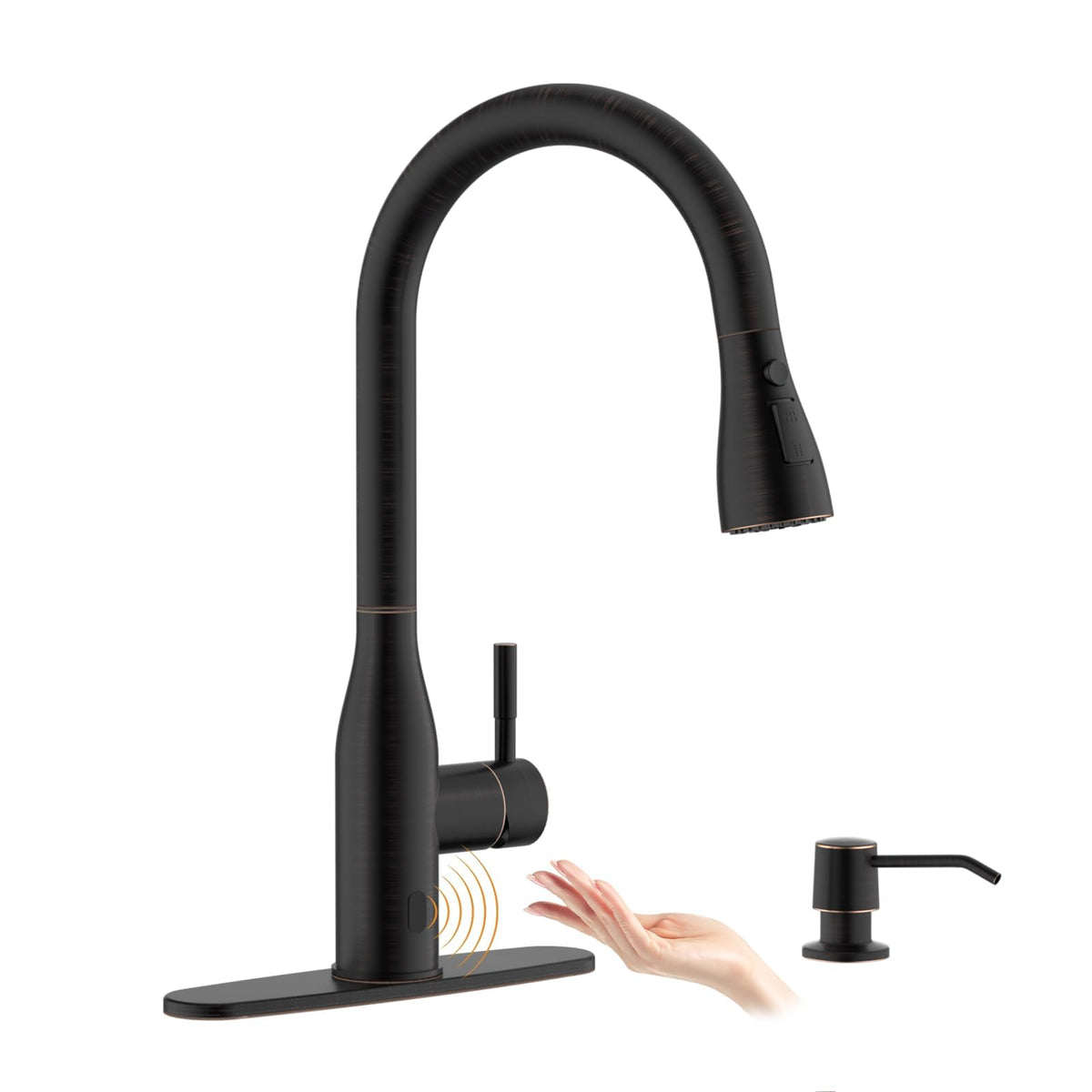 APPASO Touchless Kitchen Faucet with Pull-Down Sprayer and Soap Dispenser