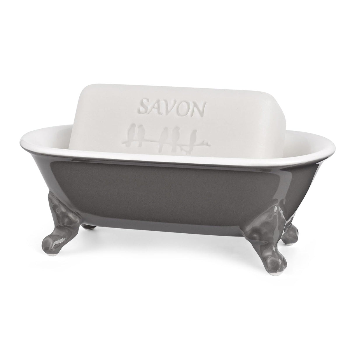 6.5" Mini Clawfoot Bathtub Soap Dish,Bar Soap Holder,Yellow