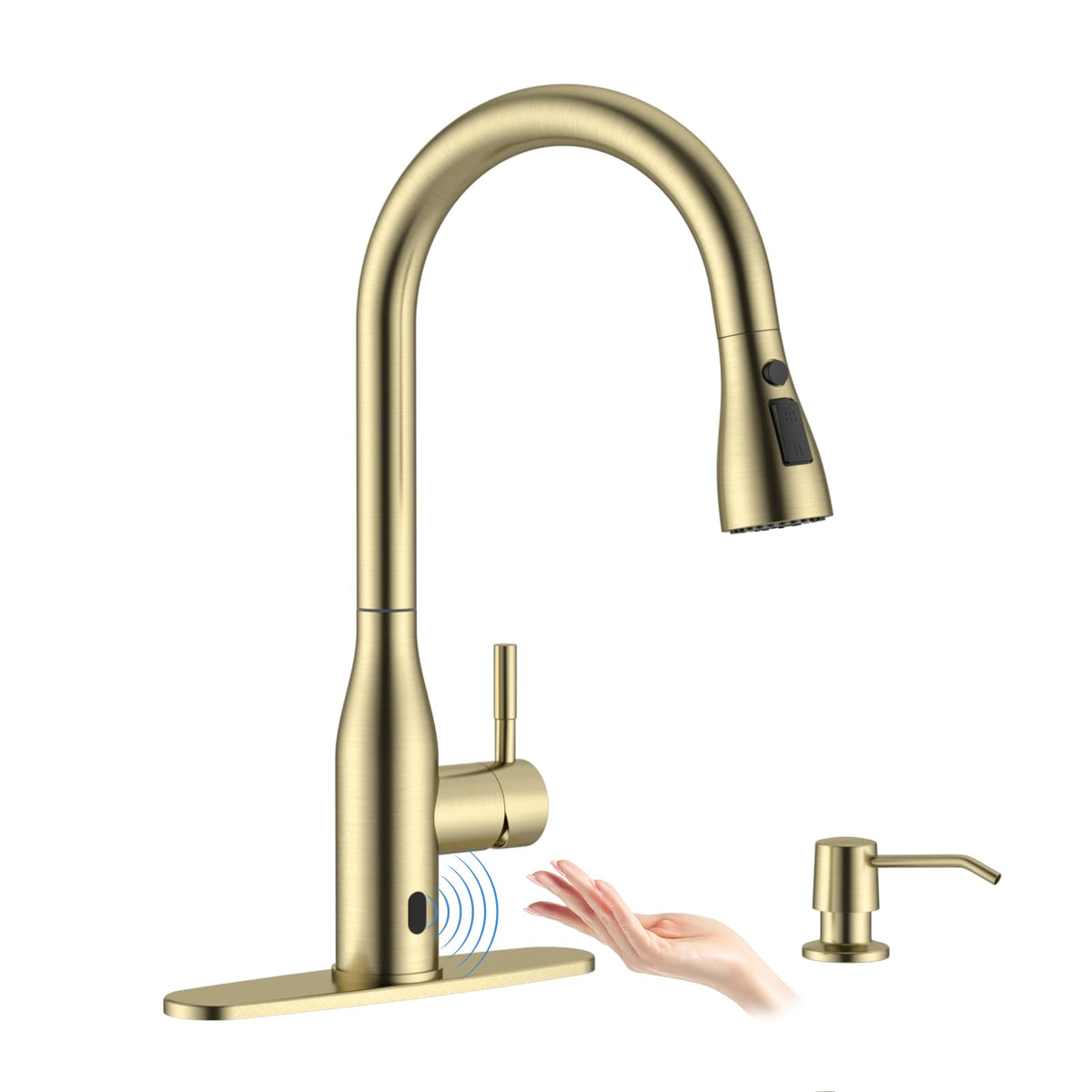 APPASO Touchless Kitchen Faucet with Pull-Down Sprayer and Soap Dispenser