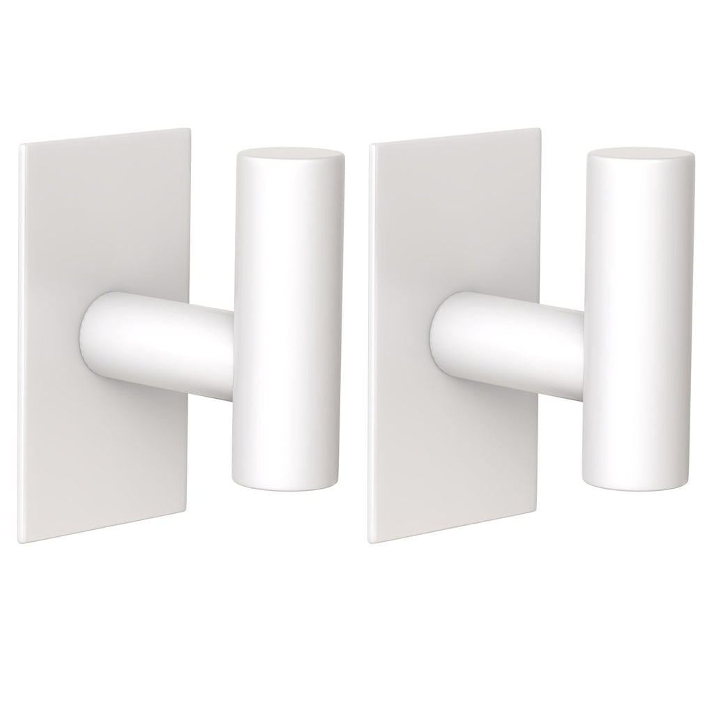 VAEHOLD Wall Towel Hooks, Heavy Duty Sticky Holder Waterproof Towel Hooks for Hanging Coat, Clothes, Closet Hook Wall Mount for Kitchen (Silver, 2 Pack)