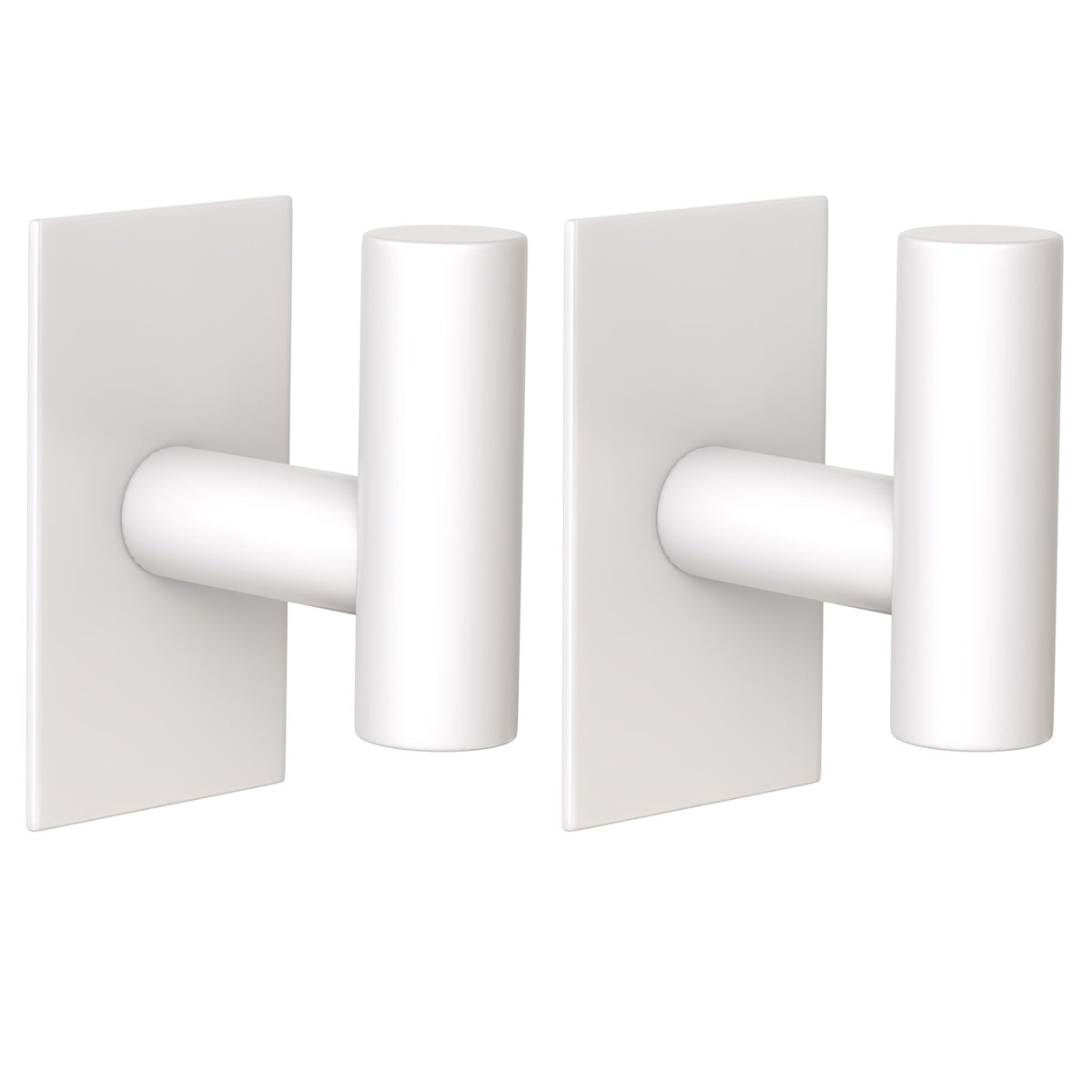 VAEHOLD Wall Towel Hooks, Heavy Duty Sticky Holder Waterproof Towel Hooks for Hanging Coat, Clothes, Closet Hook Wall Mount for Kitchen (Black, 2 Pack)