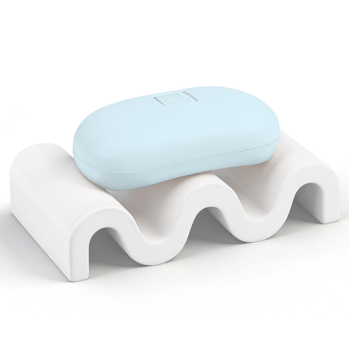 Diatomite Soap Dish Bar Soap Holder Quick Drying Sponge Tray, Marble White