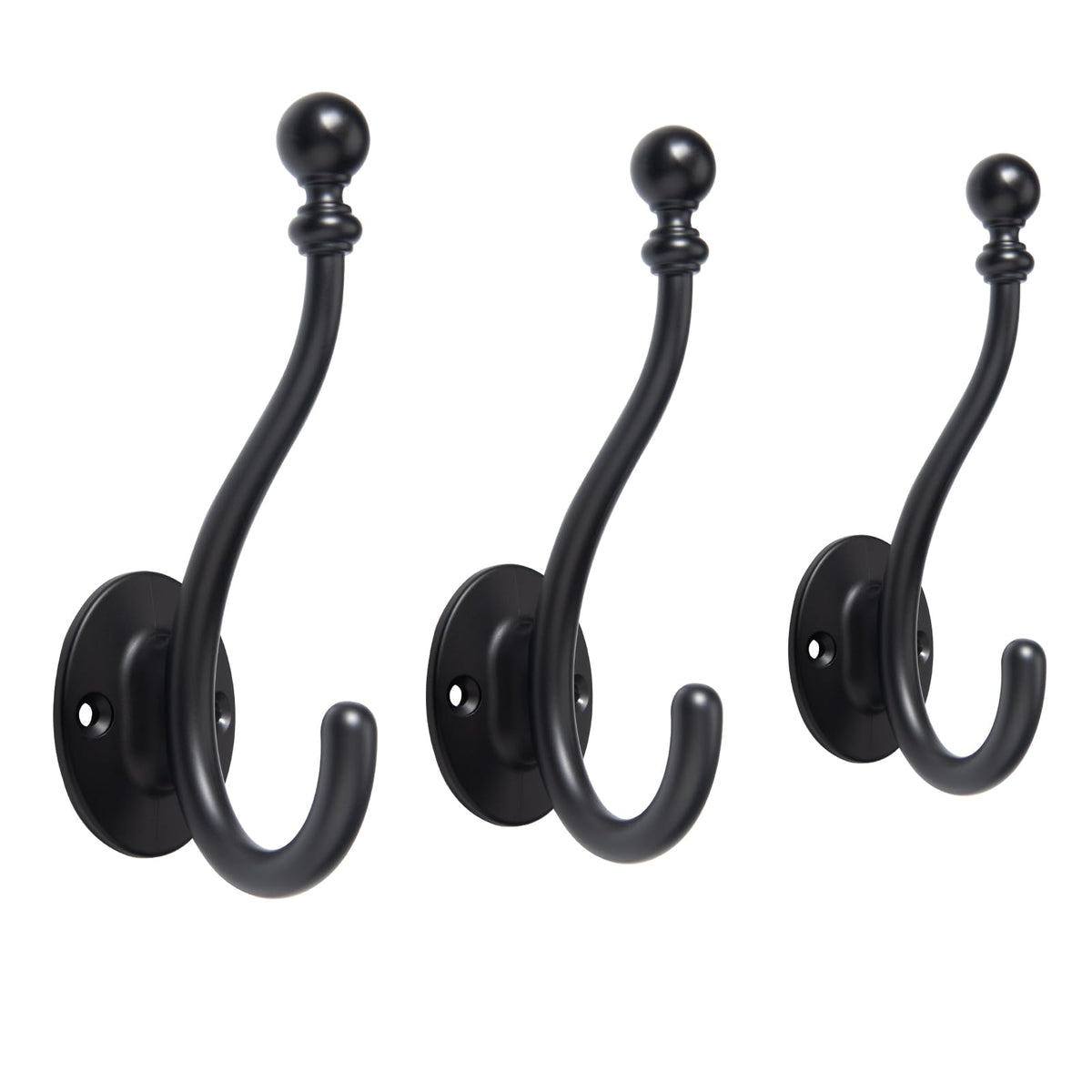 TUNNY Towel Hooks Bathroom - 5 Pack Champagne Bronze Coat Hook Robe Hooks Decorative Wall Hooks for Bathroom Bedroom Kitchen Towel Robe Clothes Cabinet Closet Bathroom Hardware