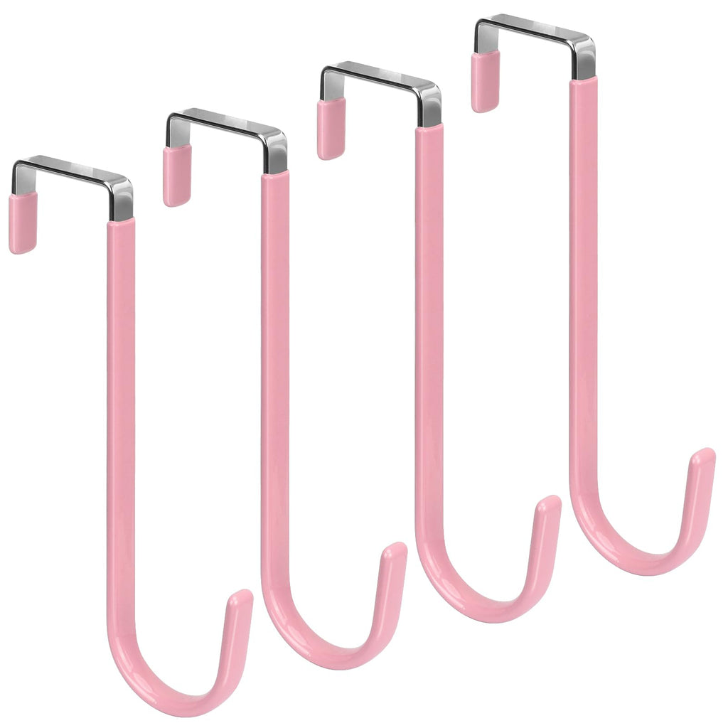 FYY Over the Door Hooks, Single-Hanger 4 Pack, Fits Doors 1 3/8" White