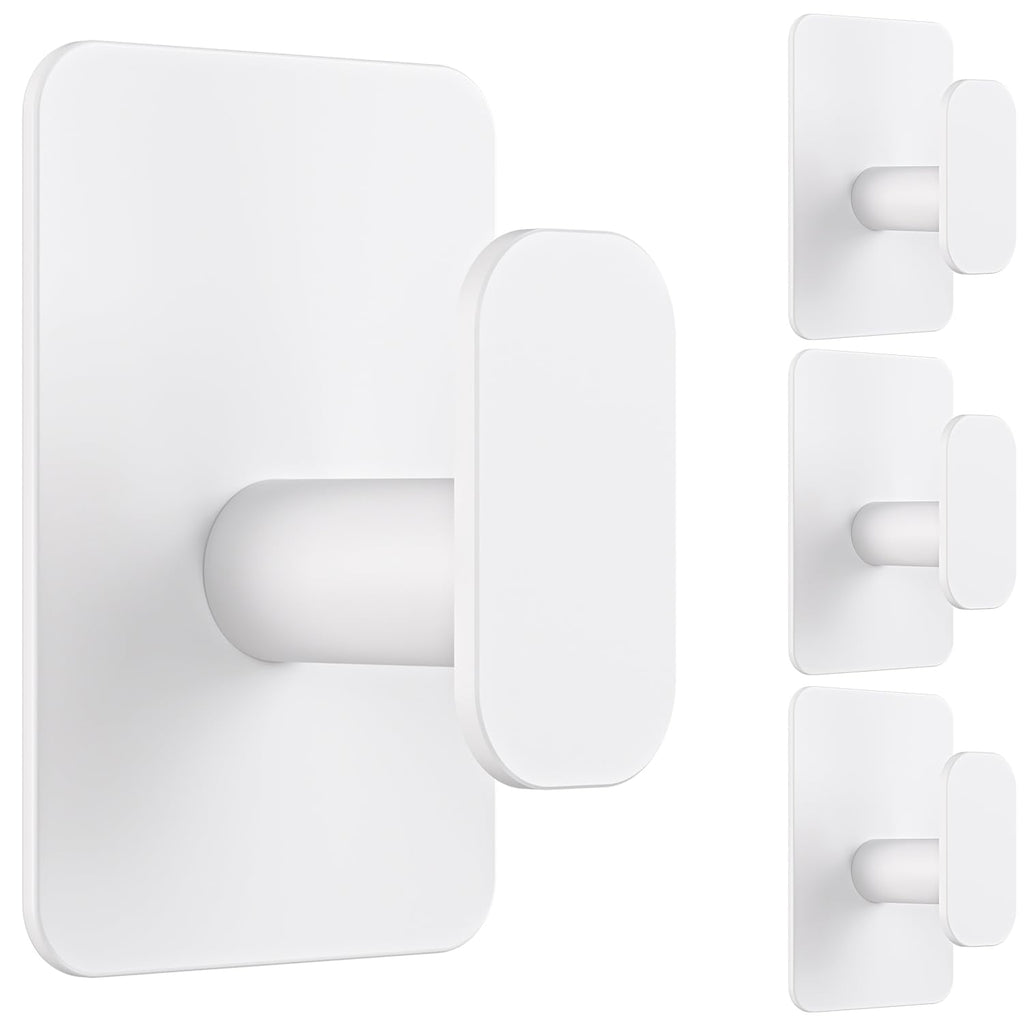 Large Heavy Duty Wall Hooks - 26lb Max, Stainless Steel Adhesive Towel Hooks for Hanging Towel, Coat, Robe, Hat, Sticky Towel Holder for Wall Mount in Bathroom, Shower, Kitchen (Black, 4 Pack)