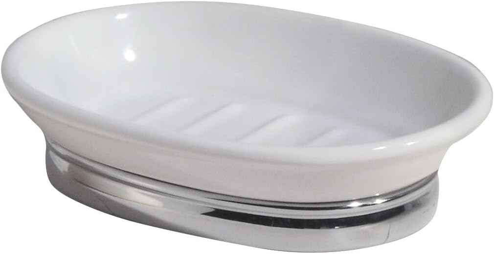 iDesign Soap Dish for Bar Soap, White