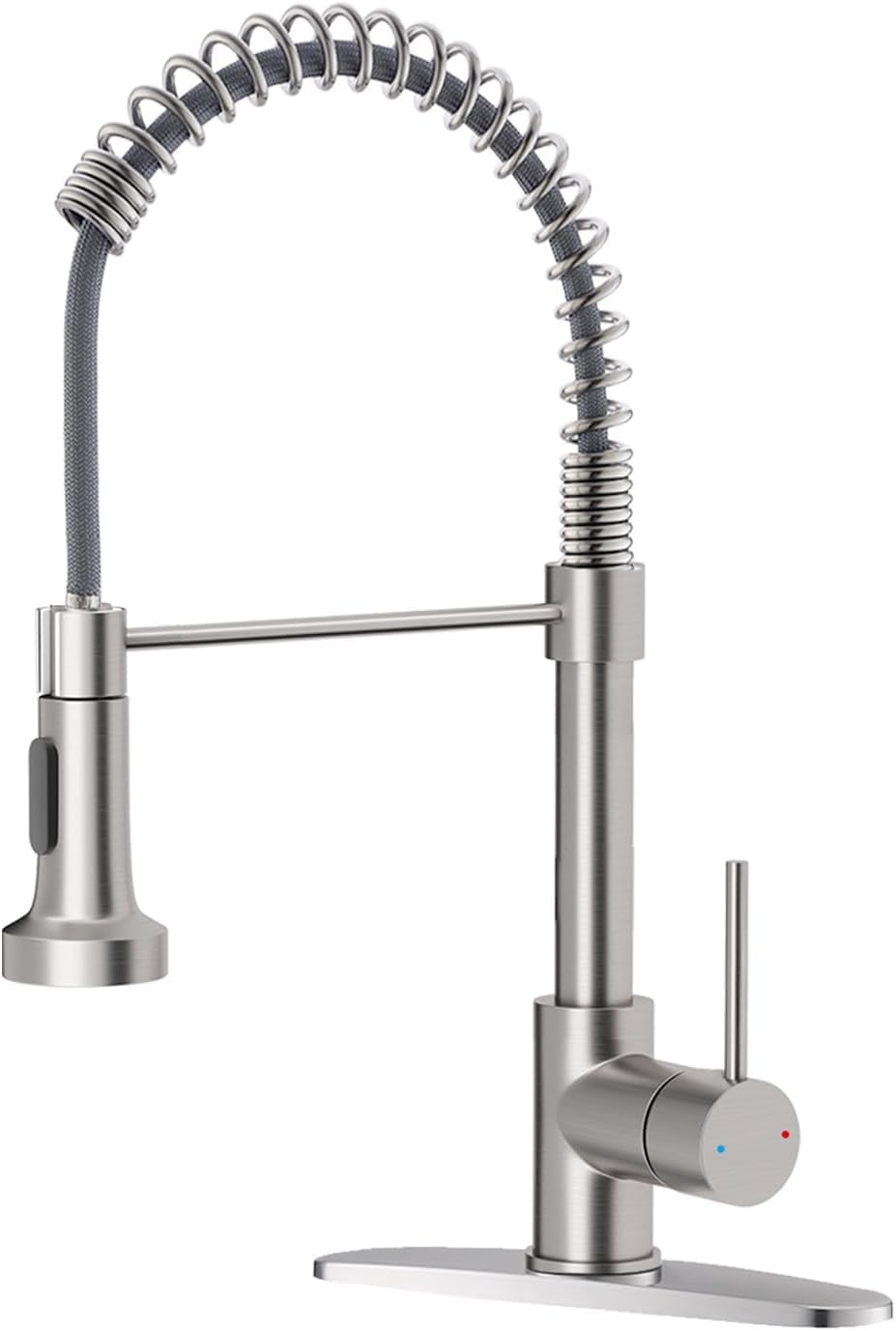 Pull Down Kitchen Faucet with Cup Washer Brushed Nickel