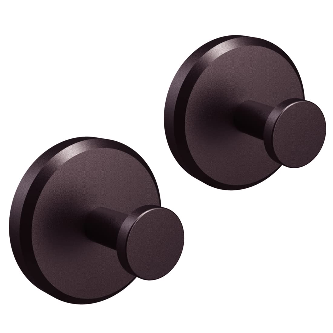 HOME SO Suction Cup Hooks for Shower & Bathroom Towel Holder 2-Pack Chrome