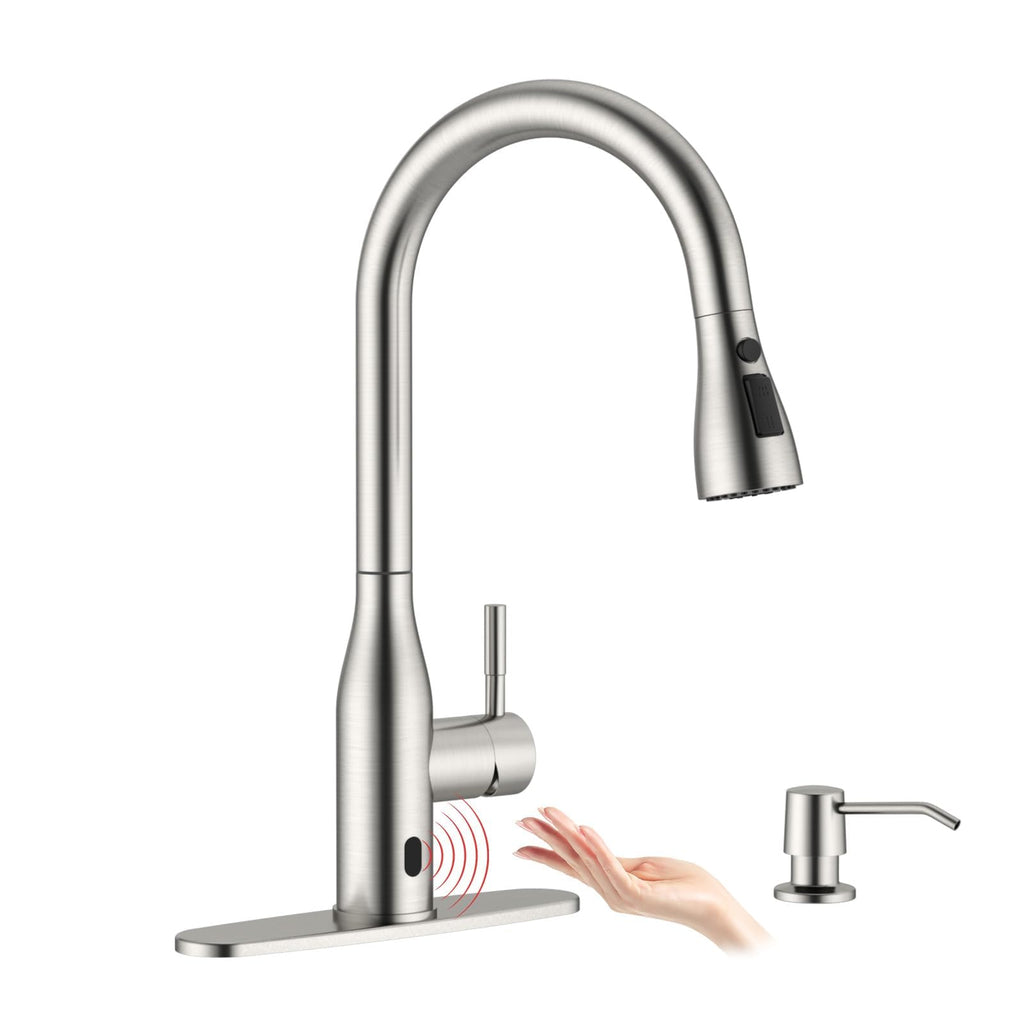 APPASO Touchless Kitchen Faucet with Pull-Down Sprayer and Soap Dispenser