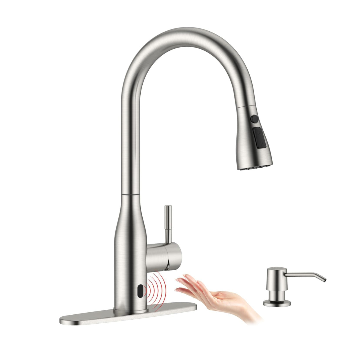 APPASO Touchless Kitchen Faucet with Pull-Down Sprayer and Soap Dispenser