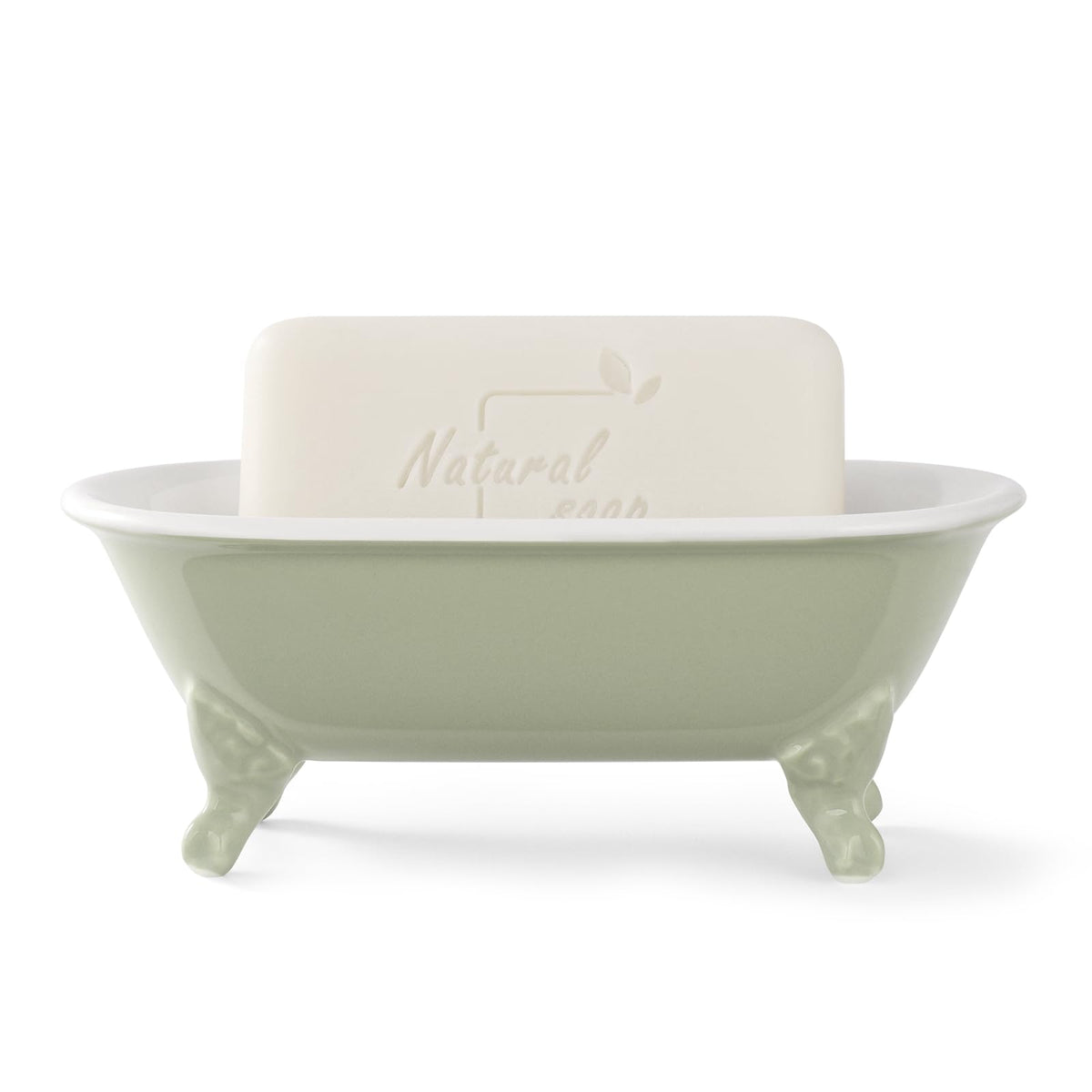 6.5" Mini Clawfoot Bathtub Soap Dish,Bar Soap Holder,Yellow