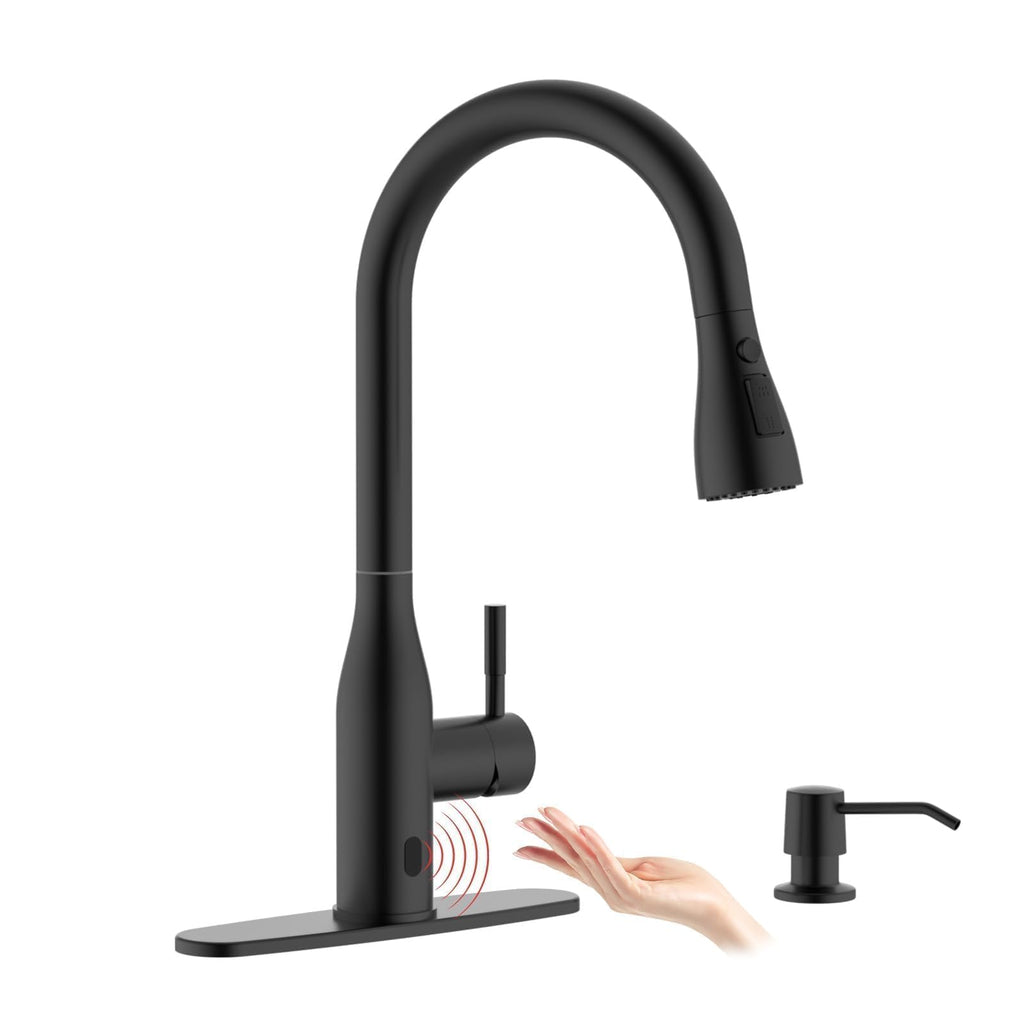 APPASO Touchless Kitchen Faucet with Pull-Down Sprayer and Soap Dispenser