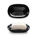Ceramic Soap Dish for Bath Sink- Modern White Bar Soap Holder for Shower - Easy to Clean Multi-Purpose Oval Soap Dishes for Soap Bar, Sponges, Jewelry, Small Items | Fits Bathroom & Kitchen