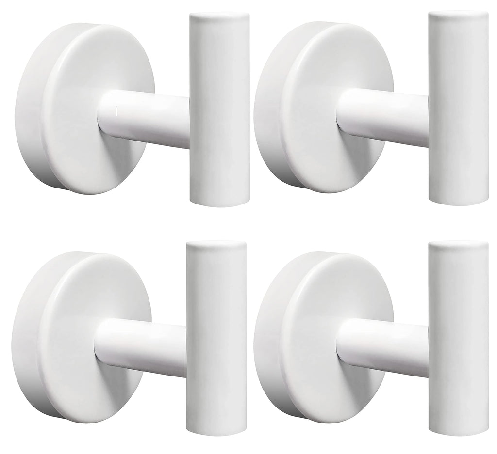 Towel Hooks Bathroom Coat Robe Wall Hook Heavy Duty Door Hanger Towel Robe Clothes Cabinet Closet Sponges Rack for Bathroom Bedroom Kitchen Hotel Pool 4 Packs Black(Drilling Installation)